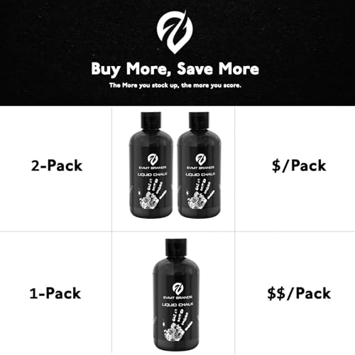 EVMT Brands Liquid Chalk, Mess Free Gym Chalk for Weightlifting, Gymnastics, Rock Climbing, Dancing. Sweat Resistant and Long Lasting for Stronger Grip. Package May Vary. - Image 4