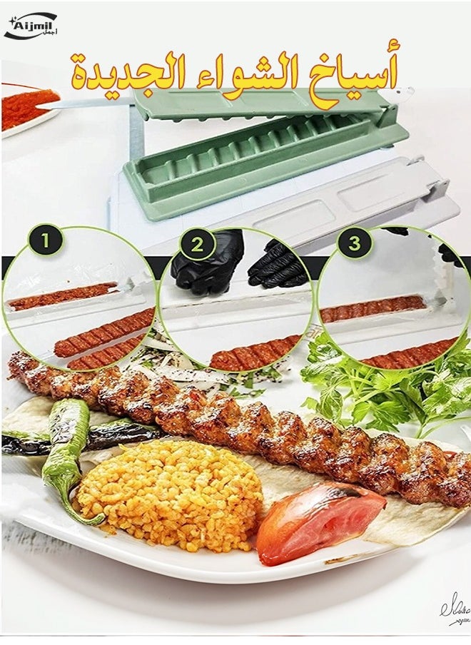 Aijmil New Single-Row Kebab Grill: Portable, Reusable, and Versatile for Home and Outdoor Grilling Needs  - Image 2
