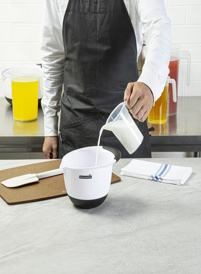 ريستورنت وير أكواب قياس للمطاعم، عبوة من 10 أكواب قياس مخروطية الشكل سعة 8 أونصات، وعاء قياس السوائل بمقبض على شكل حرف I، تدريجات بارزة، شفافة، مقاومة للكسر والتشقق، مثالية للخبز - Image 5