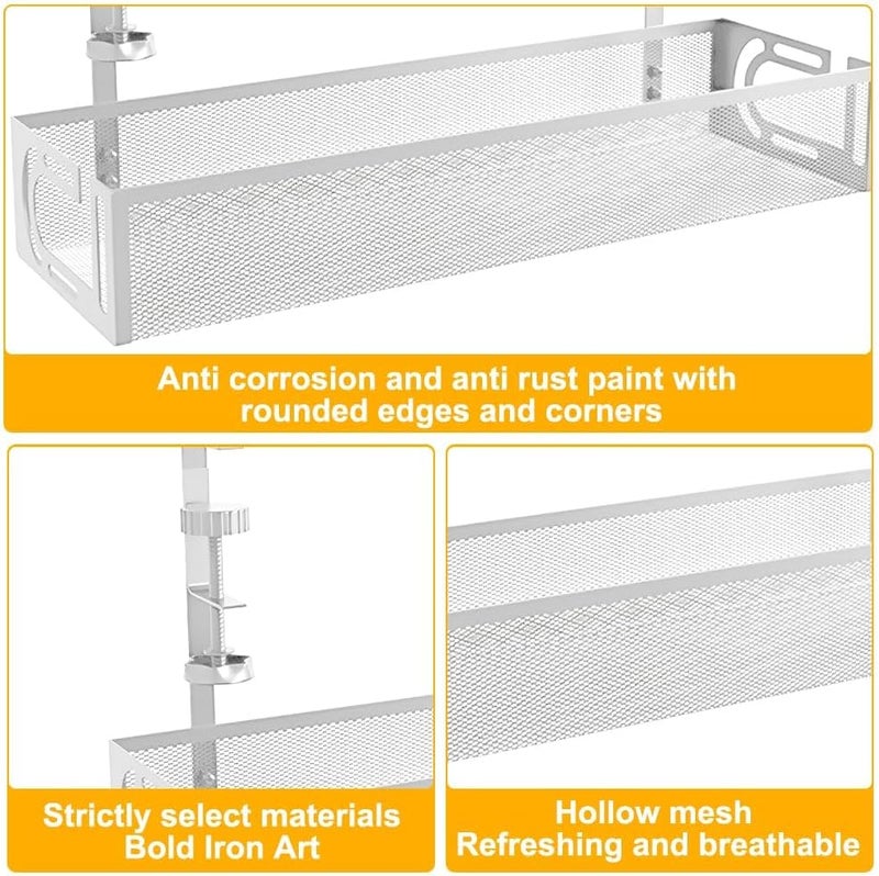 Excefore Under Desk Cable Management Tray, No Drill Steel Wire Organizer, Sturdy Hollow Metal Mesh Cable Holder, Easy Installation Without Damage, Desk Wire Management for Office, Home, Cable Organizer - Image 4