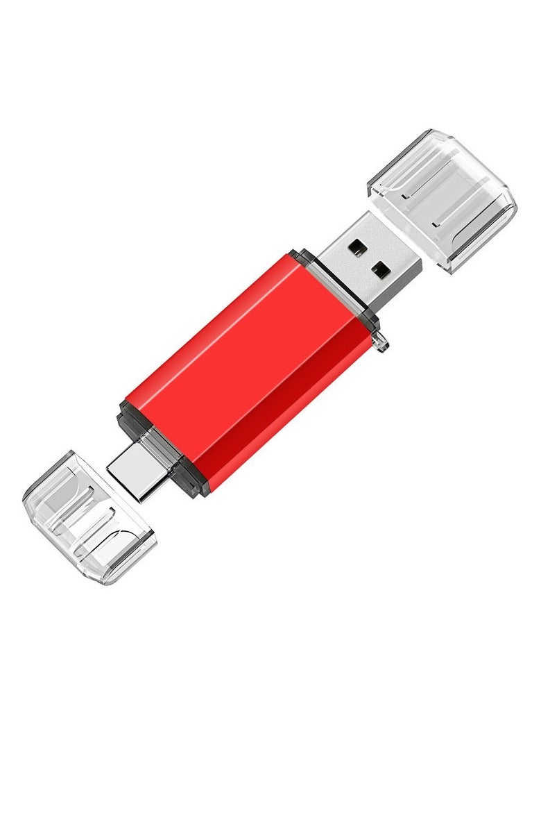 USB Flash Drive, Dual OTG Thumb Drive, Fast Speed Easy To Use Memory Stick, Lightweight And Portable Type C USB Drive For Smartphones, Laptops, Mobiles, (1pc, Red, 8GB)