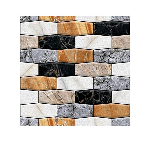 ACUDUDOMA 10Sheet Peel and Stick Tile Backsplash Thicker Design Marble Tiles 12x12 Stick on Backsplash Self Adhesive Backsplash for Kitchen Bathroom Color Marble Black - Image 1