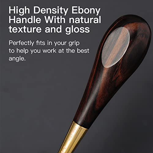WUTA Shape Leather Craft Diamond Stitching Awl Ebony Blackwood Handle Sewing Awl Kits Handmade Sewing Tools DIY Stitcher Taper (Large 1pcs) - Image 4