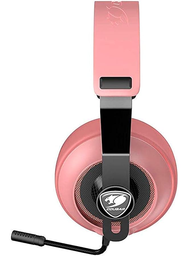 Cougar Gaming Headset Phontum Essential Stereo Driver 40Mm Inseparable Microphone Type 3.5Mm Connector Compatible With Ps5 Xbox & Pc Pink - Image 2