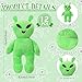 Kathfly 12 Pcs Green Alien Plush Stuffed Animal Alien Figurines Plush Miniature Figurine Plushies for Valentines Day Gifts Easter Basket Stuffers Gifts Party Tiered Tray Decoration - Image 4