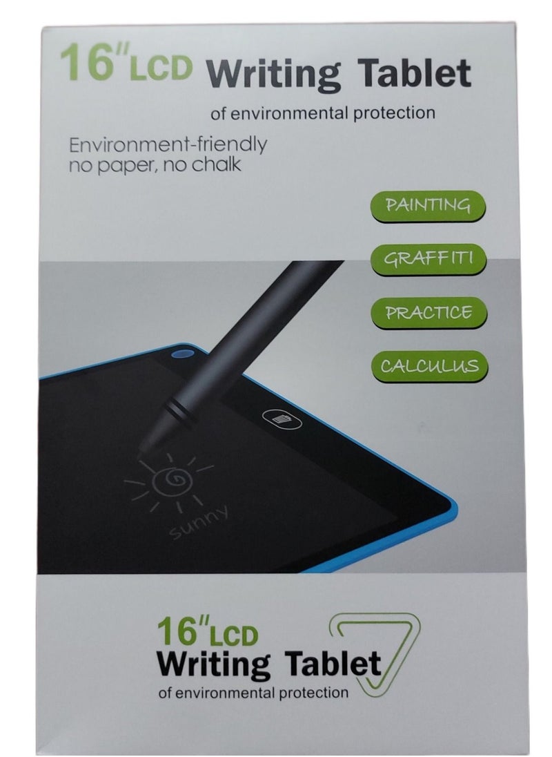 null - 16 Inch LCD Writing Tablet with Stylus Taking Notes Black - Image 1