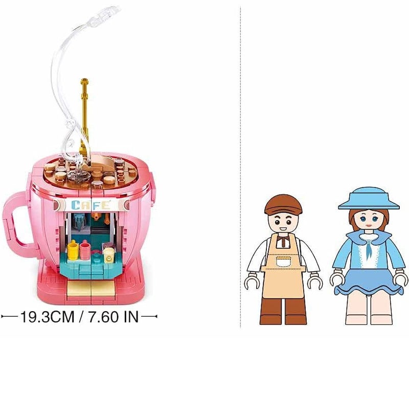 سلوبان Princess building block set in the shape of a large coffee cup, Sluban – Creator Café, 268 pieces. Building blocks, construction block set, kids building blocks, assembly, boys, blocks, girls toys, building game toy, construction toy, boys block sets, large kids blocks, building blocks, character blocks, skill development blocks, kids intelligence blocks. Home toys for children, toys for boys and girls, kids toy, kids toys, children’s toy, group games, educational kids toys, toys, boys toys, toys for 1-year-old children, toys for 6-year-old children, toys. - Image 2