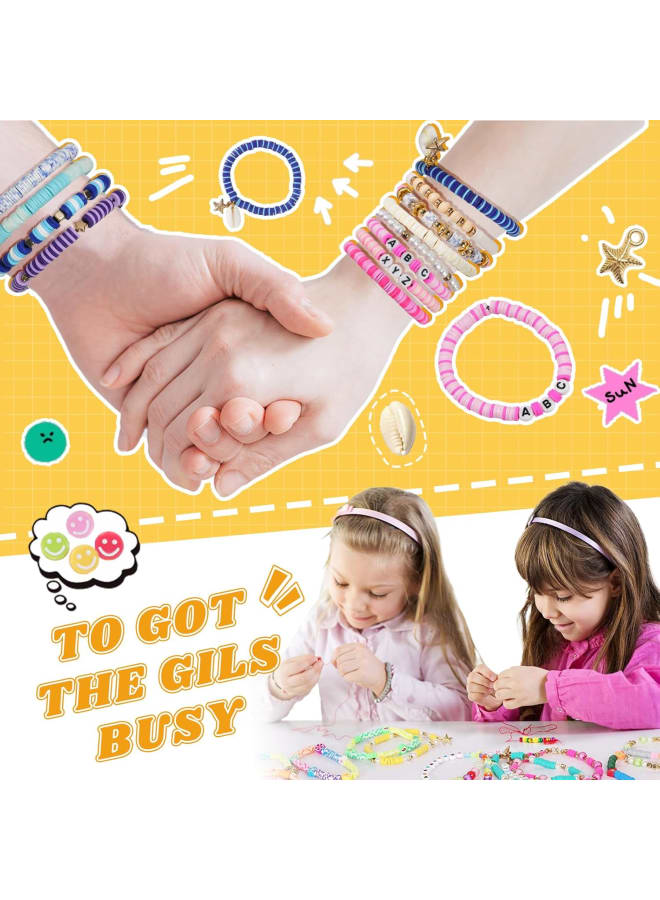 Beads for Threading - 5800 Pieces Clay Beads Set for Bracelets, DIY Jewellery Making Craft Kit with Accessories and Letter Beads, Ideal for Teenage Girls - Image 4