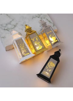 YOUGE 4 PCS Mini Lantern with Flickering LED Candles,Vintage White Decorative Hanging Candle Lanterns for Holiday,Wedding Decorations,Birthday,Table Centerpiece  - Image 2