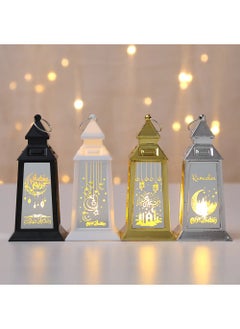 YOUGE 4 PCS Mini Lantern with Flickering LED Candles,Vintage White Decorative Hanging Candle Lanterns for Holiday,Wedding Decorations,Birthday,Table Centerpiece  - Image 3
