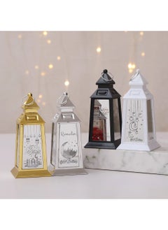 YOUGE 4 PCS Mini Lantern with Flickering LED Candles,Vintage White Decorative Hanging Candle Lanterns for Holiday,Wedding Decorations,Birthday,Table Centerpiece  - Image 4