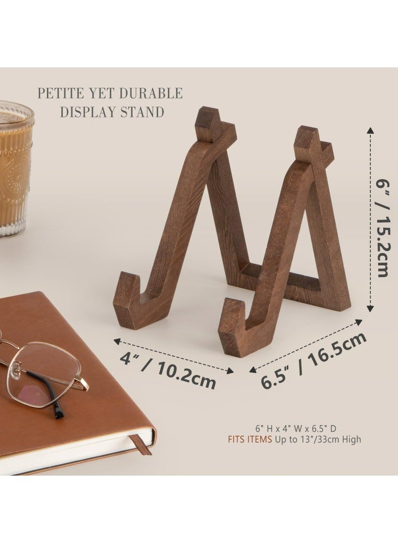 Oasisgalore 6 Inch Decorative Wood Plate Display Stand for Pictures and Plaques - Image 3