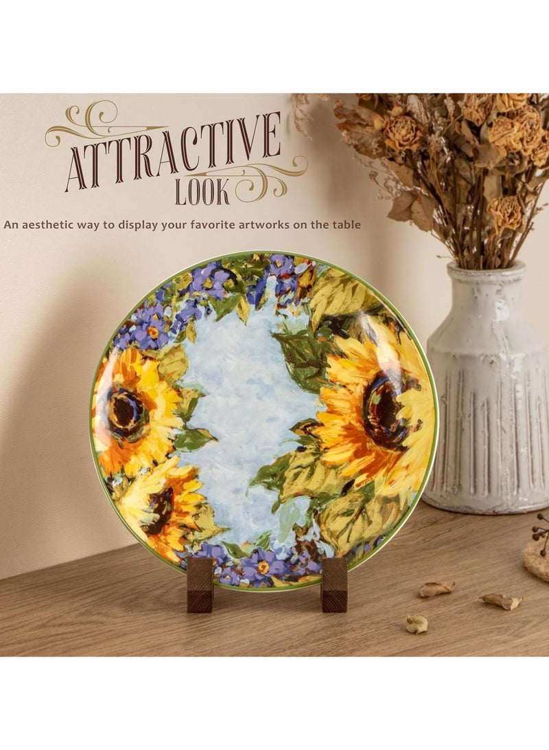Oasisgalore 6 Inch Decorative Wood Plate Display Stand for Pictures and Plaques - Image 2