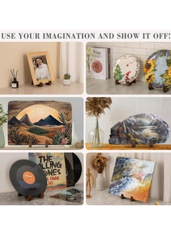 Oasisgalore 6 Inch Decorative Wood Plate Display Stand for Pictures and Plaques  - Image 5