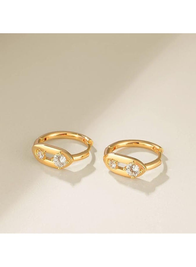 Mevecco Women Huggie Earrings Gold Hoop Sleeper 14K Gold Filled Small Simple Handmade Hypoallergenic Everyday Jewelry - Image 5