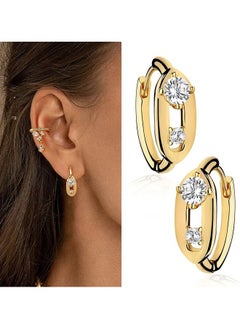 Mevecco Women Huggie Earrings Gold Hoop Sleeper 14K Gold Filled Small Simple Handmade Hypoallergenic Everyday Jewelry  - Image 3