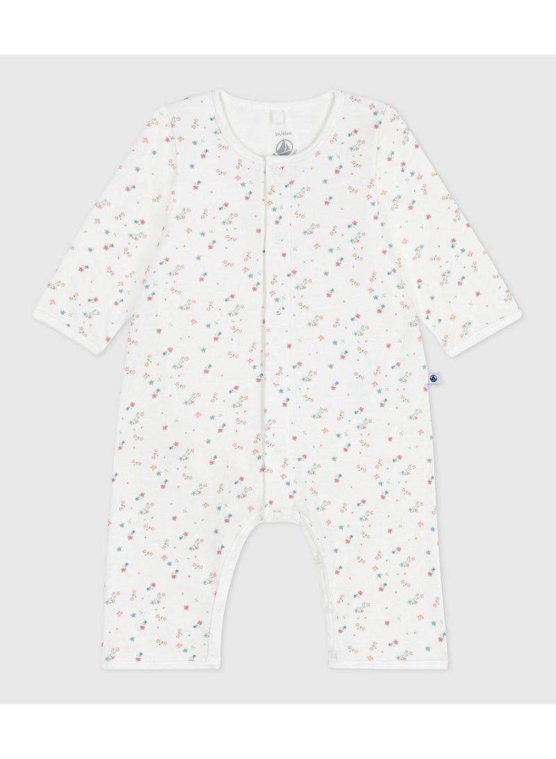 Petit Bateau Babies' footless floral-print cotton bodyjama - Image 2
