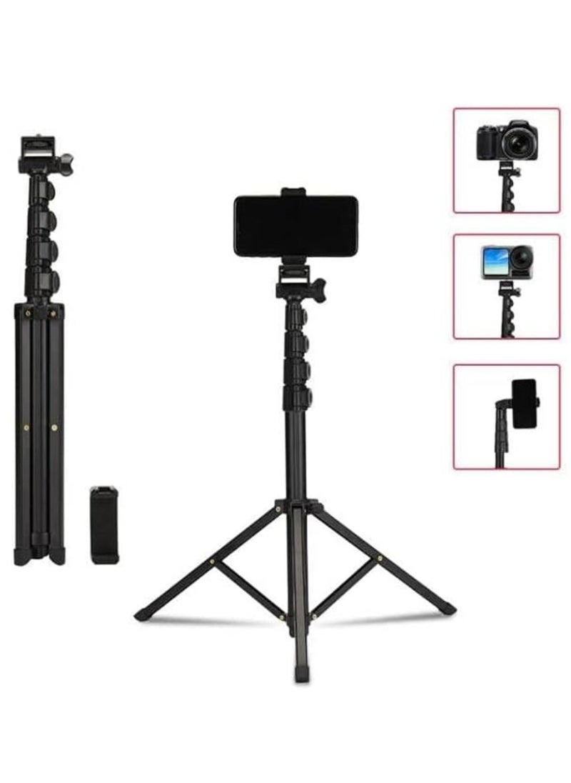 Jmary MT39 61inch Aluminum Extendable Cell Phone Tripod Stand with Selfie Stick Tripod and Phone Clip - Image 2
