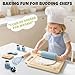 Dreamon 29 PCS Wooden Kids Cooking Set Toddler Montessori Cooking Baking Kitchen Tools for Real Cooking 3 Knifes Real Cutting Board Apron Kid Safe Kitchen Utensils for 3 Year Old Boys Girls Gift - Image 4