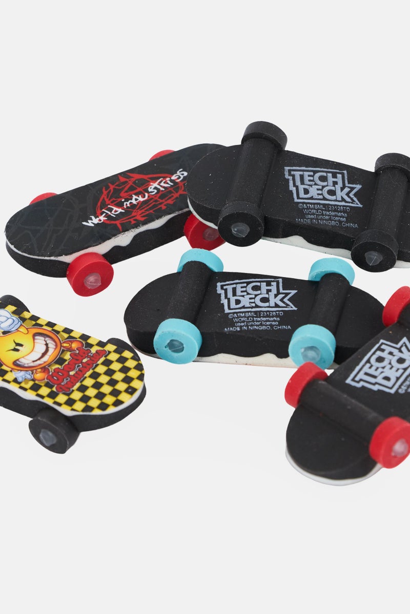 Tech Deck 5 قطع لوحات مرنة ممحاة لوحات أصابع، متعددة الألوان - Image 4