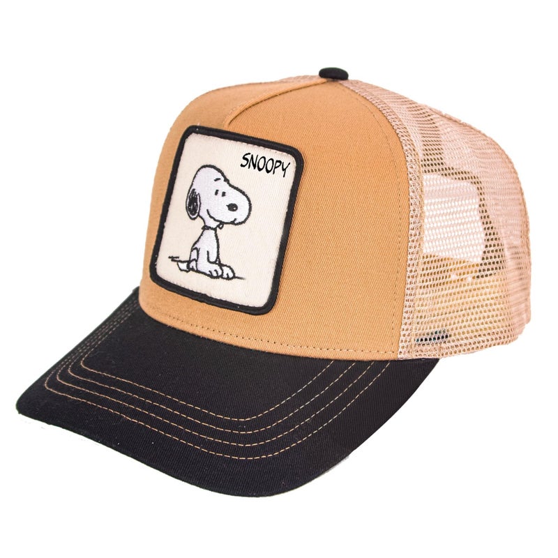Peter Grimm Peanuts Snoopy Trucker Hat â€“ Adjustable Mesh Baseball Cap, Embroidered Cartoon Patch, Breathable Cotton Front, Curved Brim Dad Cap, Unisex One Size - Snoopy Hat White - Image 1