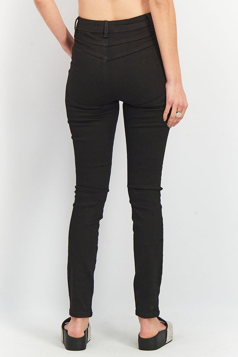 ASOS جينز نسائي ضيق عالي الخصر بلون أسود - Image 4