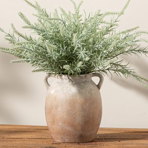 Dobbyby Ceramic Flower Vase 76 inch Farmhouse Rustic Vase Decorative Pottery Terracotta Vases for Home Decor Table Mantle Fireplace Living Room Bathroom Wedding Centerpiece Aged Terra - Image 1