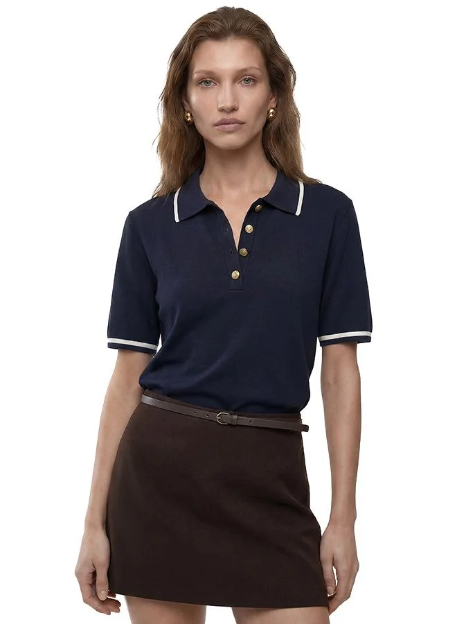 كوتون Polo Neck Sweater