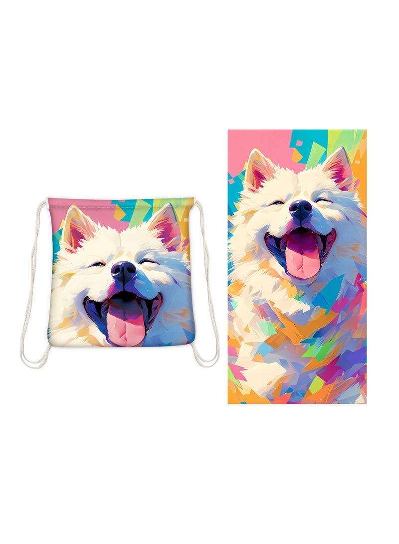 general Beach Towel, Super Absorbent, Quick Dry, Sand Free, Compact & Lightweight, 100% Recycled Materials, Includes bag - Large (140x70cm) - Image 4