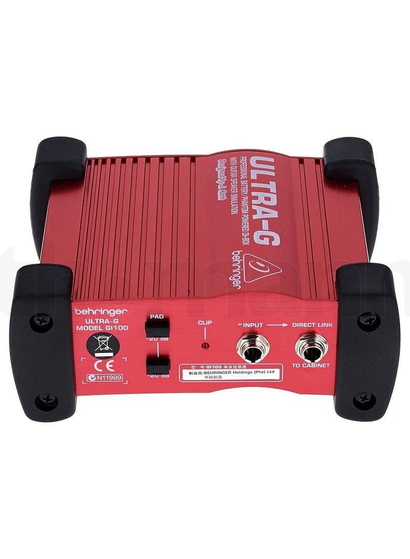 behringer صندوق حقن مباشر نشط لمحاكاة مكبر صوت الجيتار GI100 من بيهرينجر - Image 1