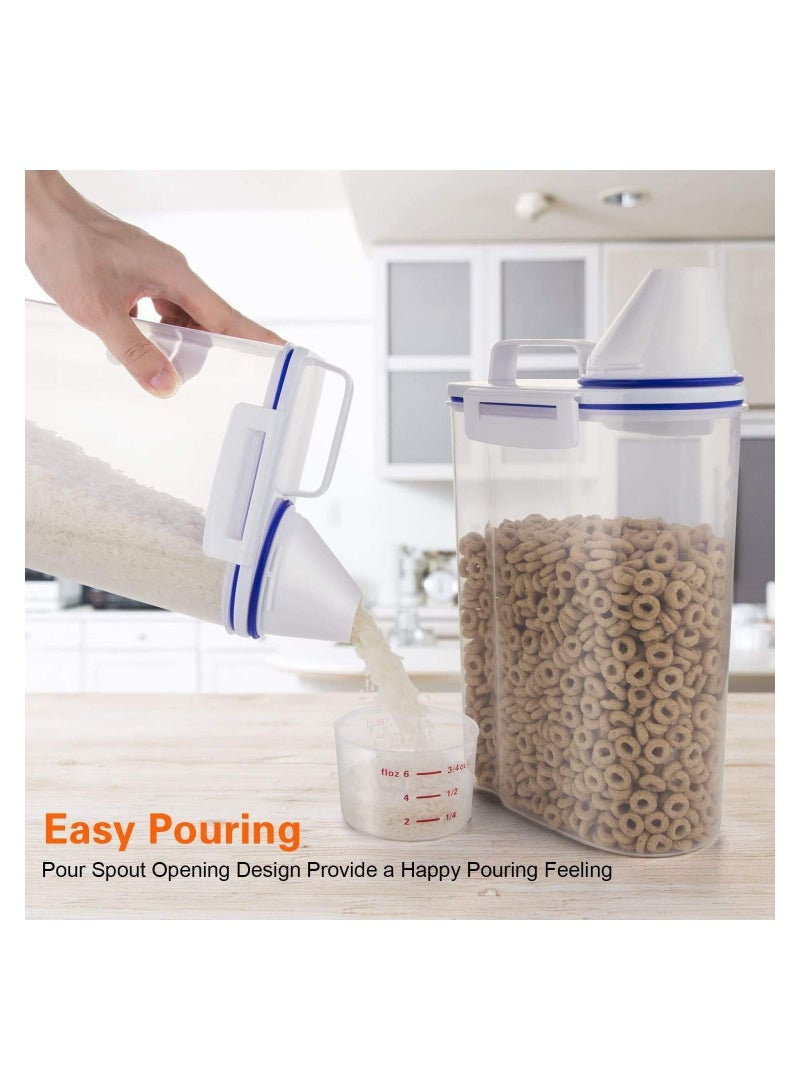 LA FIESTA Airtight Rice Cereal Food Storage Container with Measuring Cup - Image 4