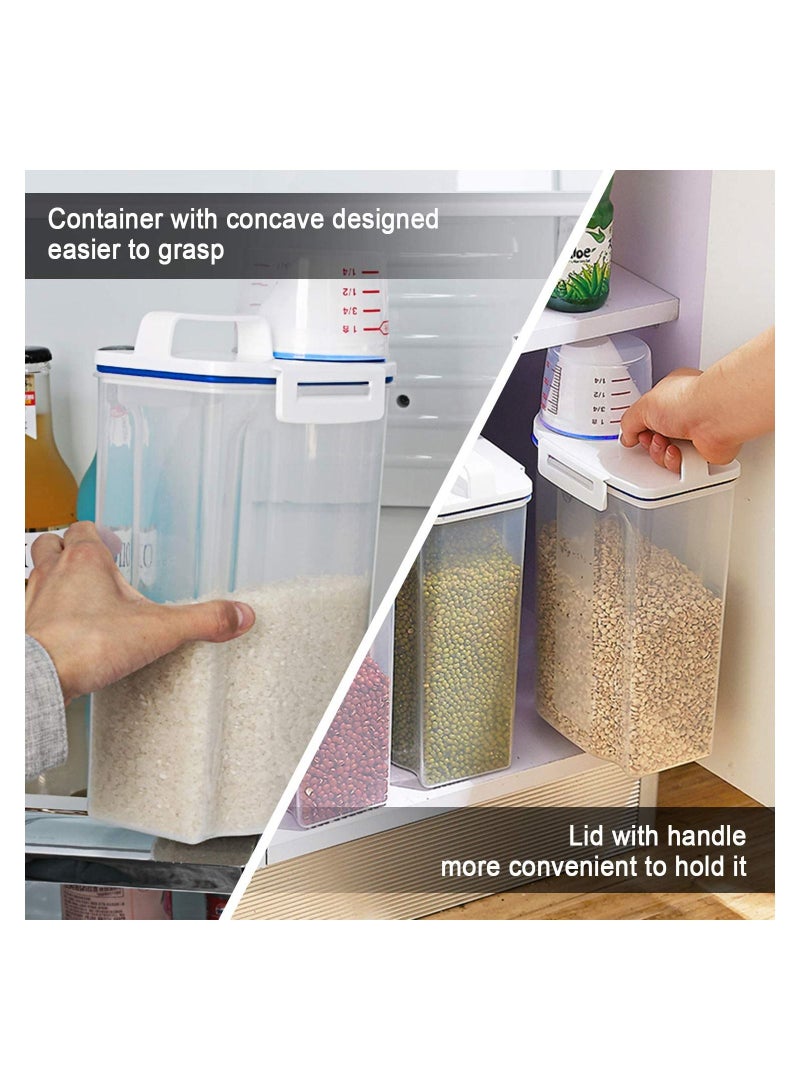 LA FIESTA Airtight Rice Cereal Food Storage Container with Measuring Cup - Image 5