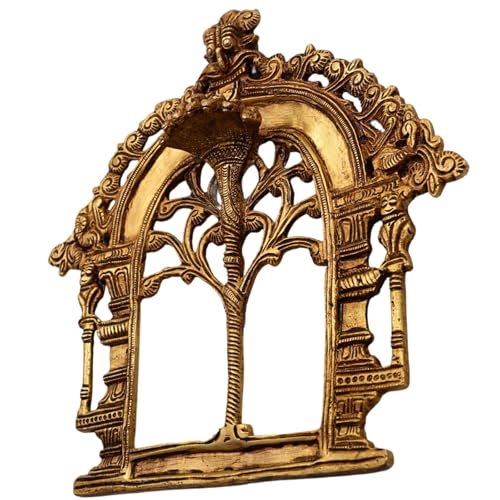Bhunes Brass Prabhavali Arch Frame Prabha Mandala Halo for Vishnu Shiva Ganesha Krishna Lakshmi Durga Idol Temple Pooja Decorative Halo, Gold, 8 Inch, 1 Piece - Image 3