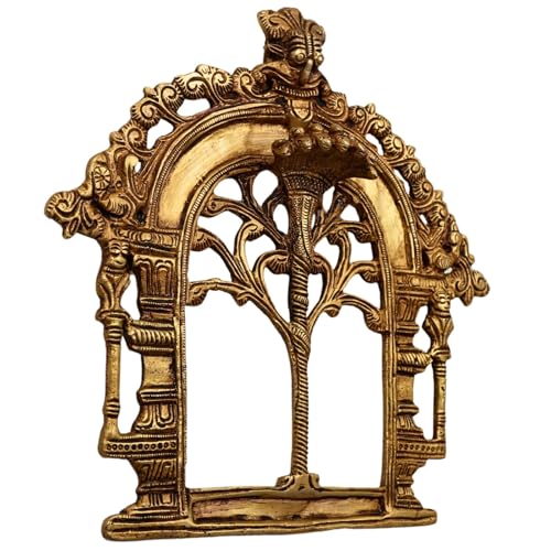 Bhunes Brass Prabhavali Arch Frame Prabha Mandala Halo for Vishnu Shiva Ganesha Krishna Lakshmi Durga Idol Temple Pooja Decorative Halo, Gold, 8 Inch, 1 Piece - Image 4