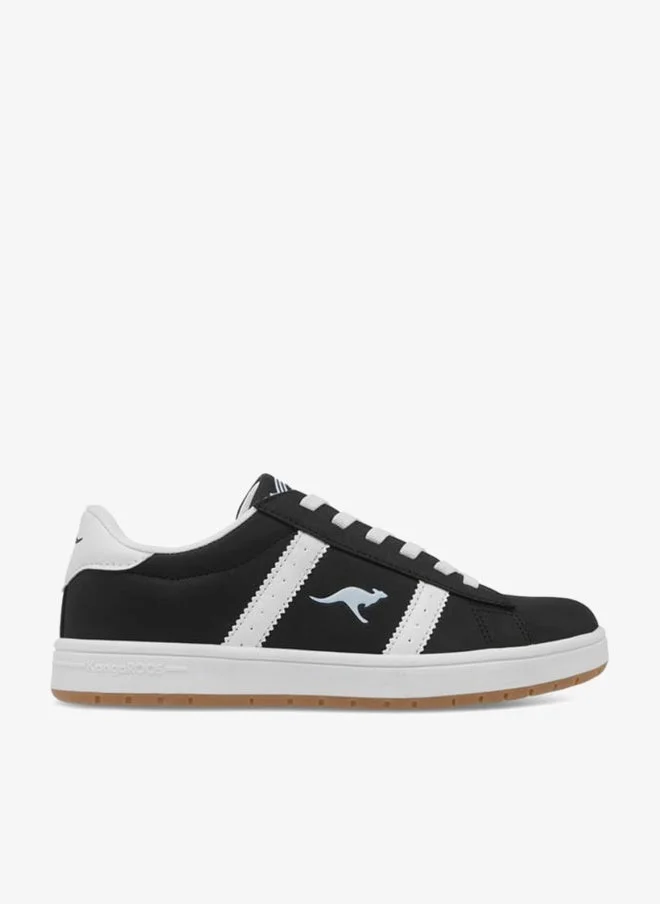 kangaROOS BLACK Women's Logo Detail Sneakers With Lace-Up Closure for Women | Best Price UAE