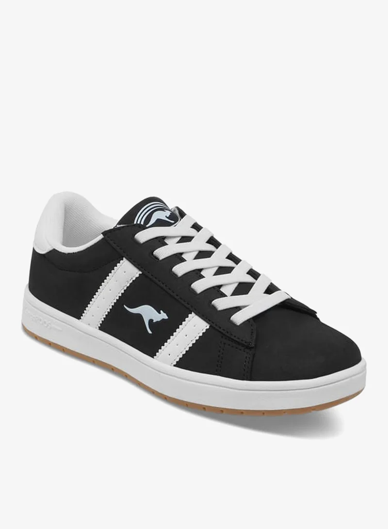 kangaROOS BLACK Women's Logo Detail Sneakers With Lace-Up Closure for Women | Best Price UAE