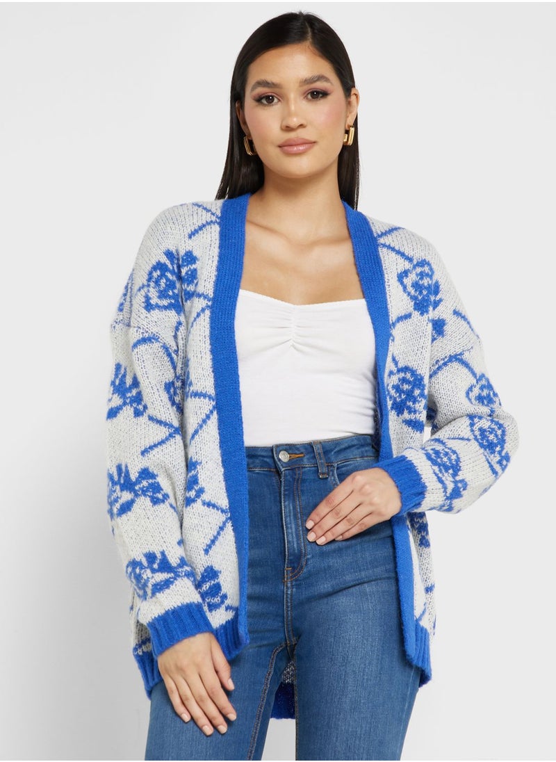 VERO MODA - Printed Knitted Cardigan - Image 1