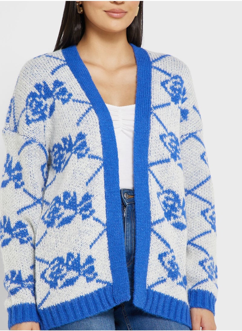 VERO MODA - Printed Knitted Cardigan - Image 1