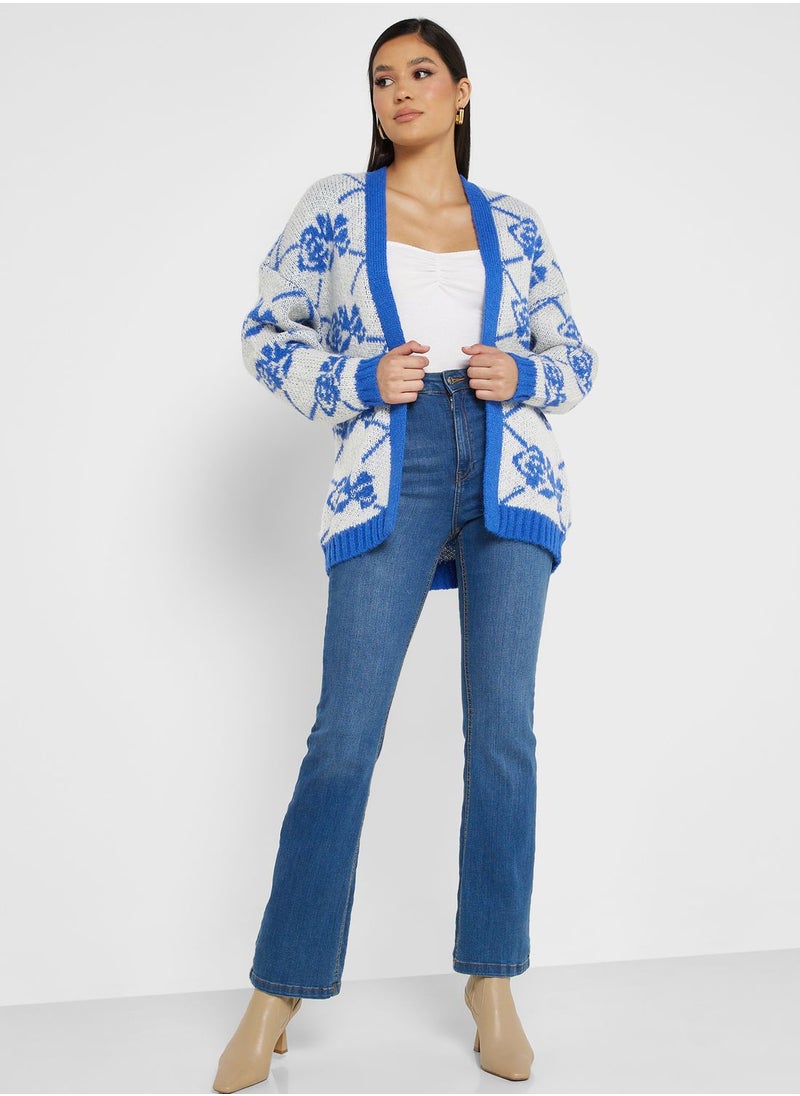 VERO MODA - Printed Knitted Cardigan - Image 1