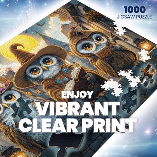 LAMPLIG Puzzles for Adults 1000 Pieces Owl Family Puzzles Fantasy Animal Jigsaw 1000 Piece Puzzle for Adults Challenging Family Decoration Puzzle Toy Gift 275x196 11 Poster - Image 5