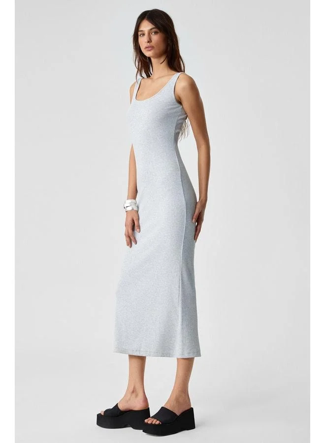 Ethiquet SOFUTEY Women's Slim Sleeveless Deep Neck Straight-Cut Grimmelanj Dress.