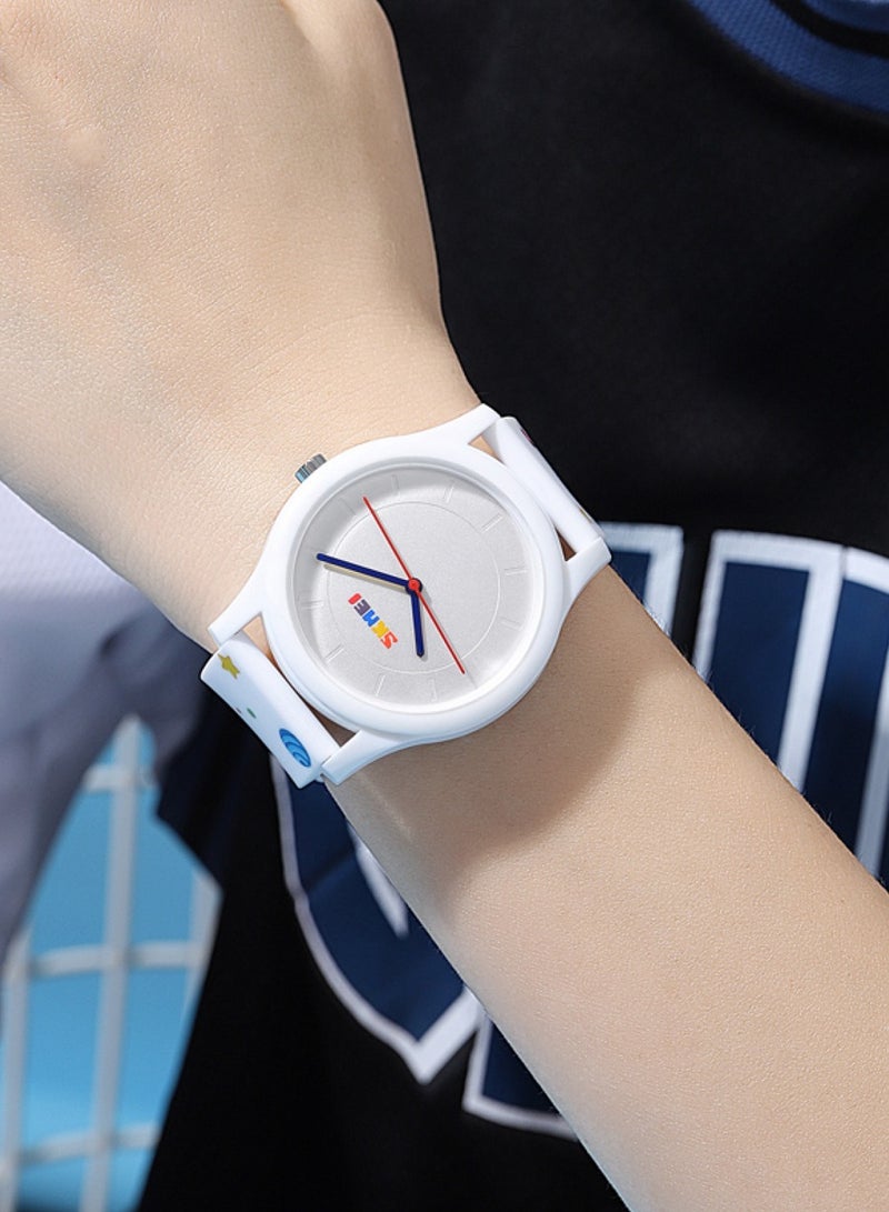 SKMEI Unisex Kids Quartz Original Silicone Band Luminous Waterproof Simple Student Wristwatch - 1880 - Image 3