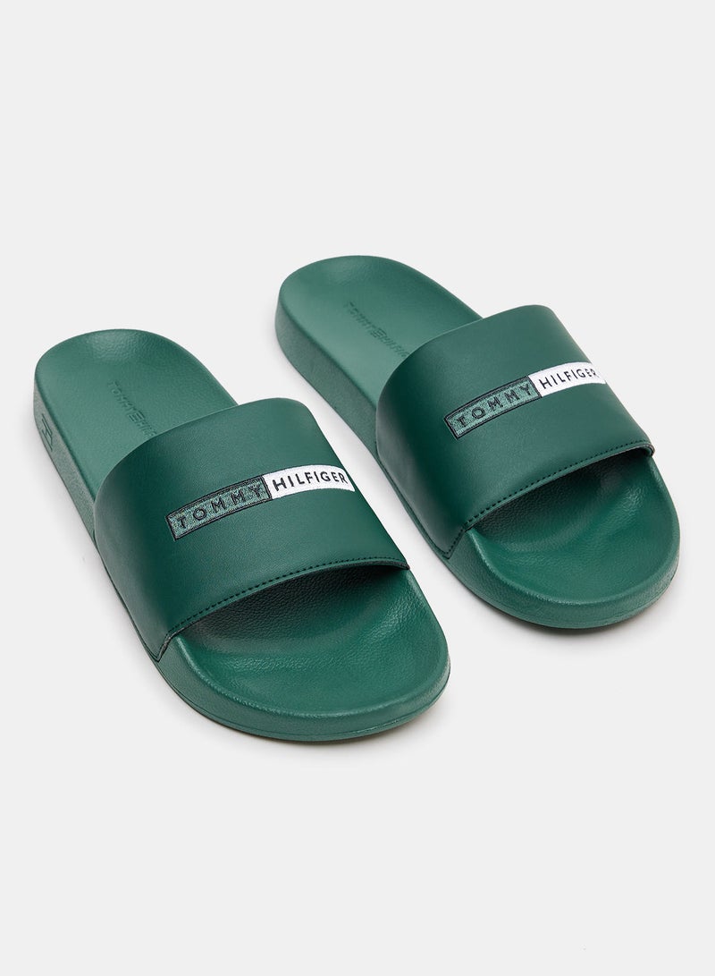 Embroidery Hilfiger Pool Slides