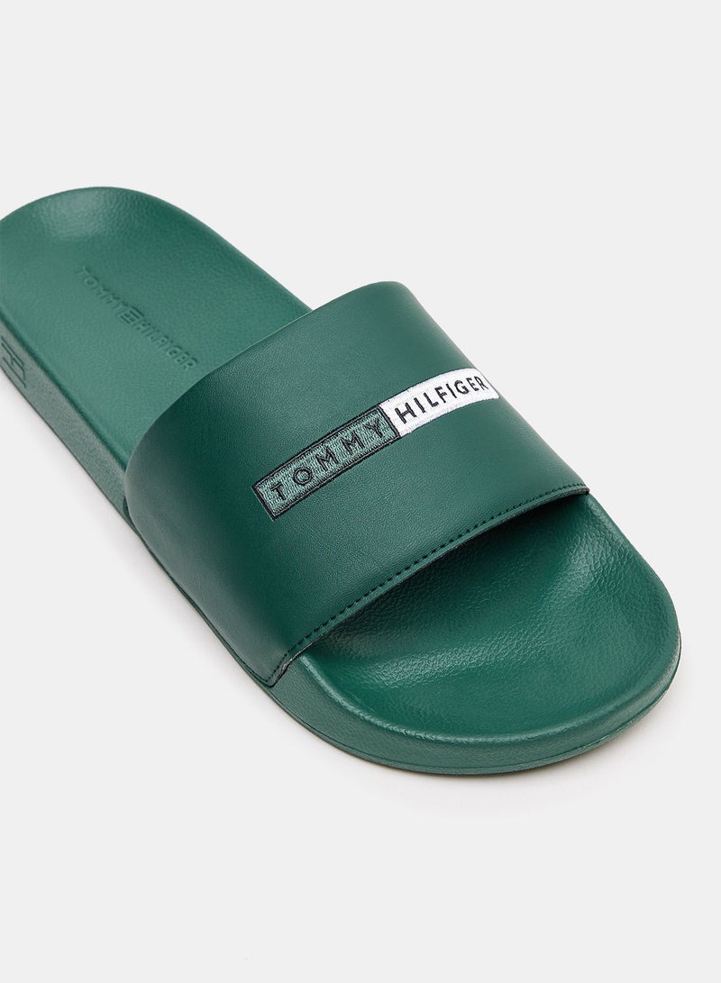 Embroidery Hilfiger Pool Slides