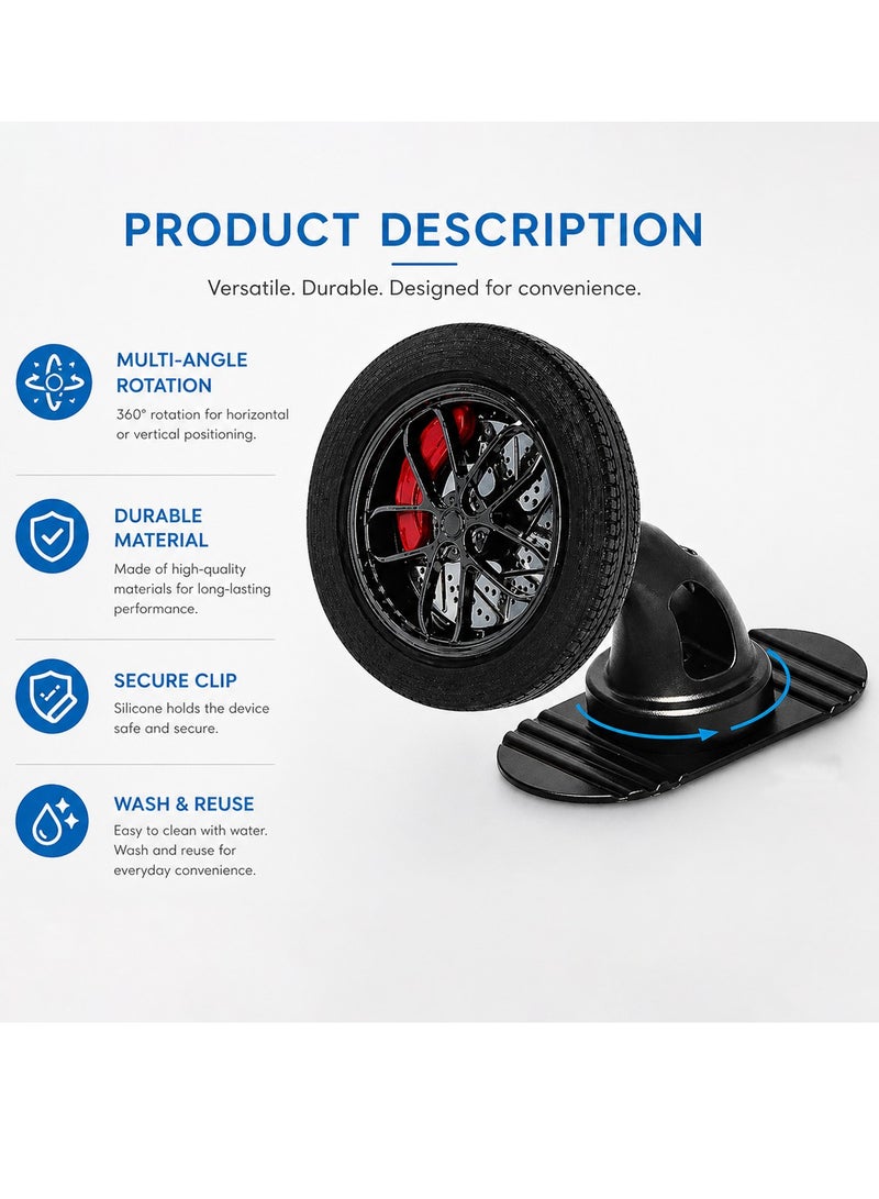 Magsafe Magnetic Car Phone Holder 360° Rotation Dashboard Mount Strong Magnetic Mobile Stand Universal Smartphone Holder Anti Slip Washable Base One Hand Use Car Accessories Stable Grip Navigation Holder for All Phones - Image 3