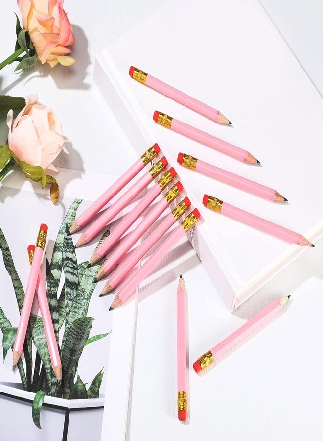 Zonon 24 Pcs Pink Golf Pencils with Erasers Mini Small Pencils Baby Shower Favors Bulk Hexagon Wooden Sharpened Half Graphite 2B for Golf Event, Wedding, Party Game, School, Company, Pew, Pocket - Image 5