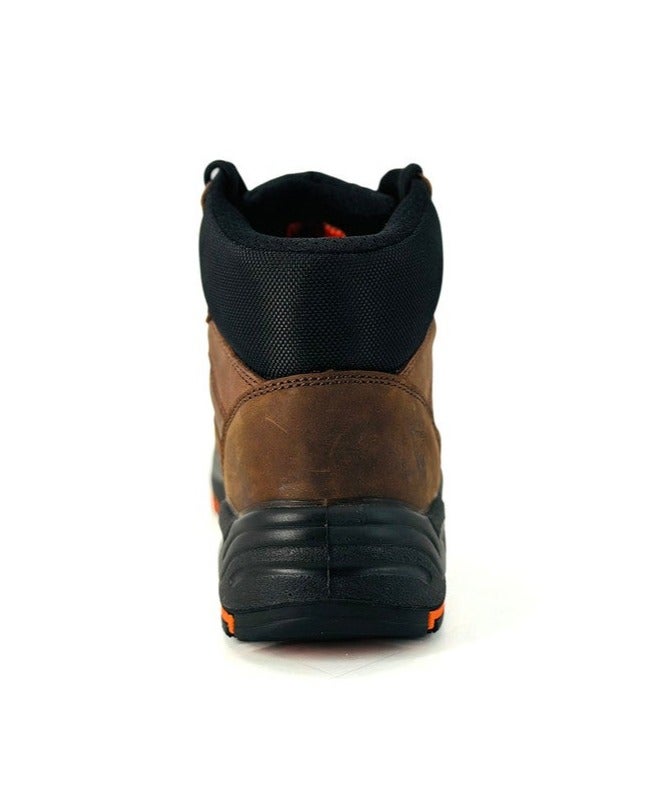 Shield Turbo Men’s Safety Shoes S3 | Hi-Cut Brown Work Shoes with Steel Toe Cap, Slip-Resistant, Water-Resistant, HRO & Steel Anti-Penetration Midsole - Image 4