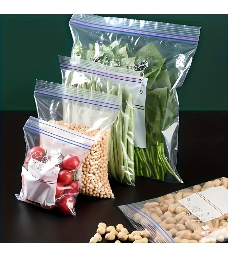 60 Pcs Double Sealing Food Storage Bags With 5.28 Gal For Freezing And Kitchen Organization - Image 2
