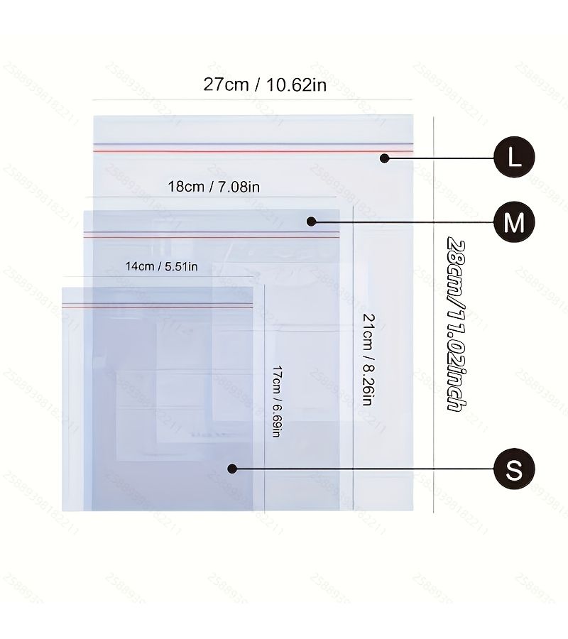 60 Pcs Double Sealing Food Storage Bags With 5.28 Gal For Freezing And Kitchen Organization - Image 3