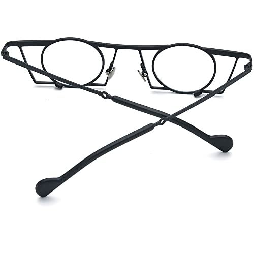FONEX Pure Titanium Glasses Frame Men Square Frame Round Lens Eyeglasses Women Eyewear F85750 (F85750 Black) - Image 4